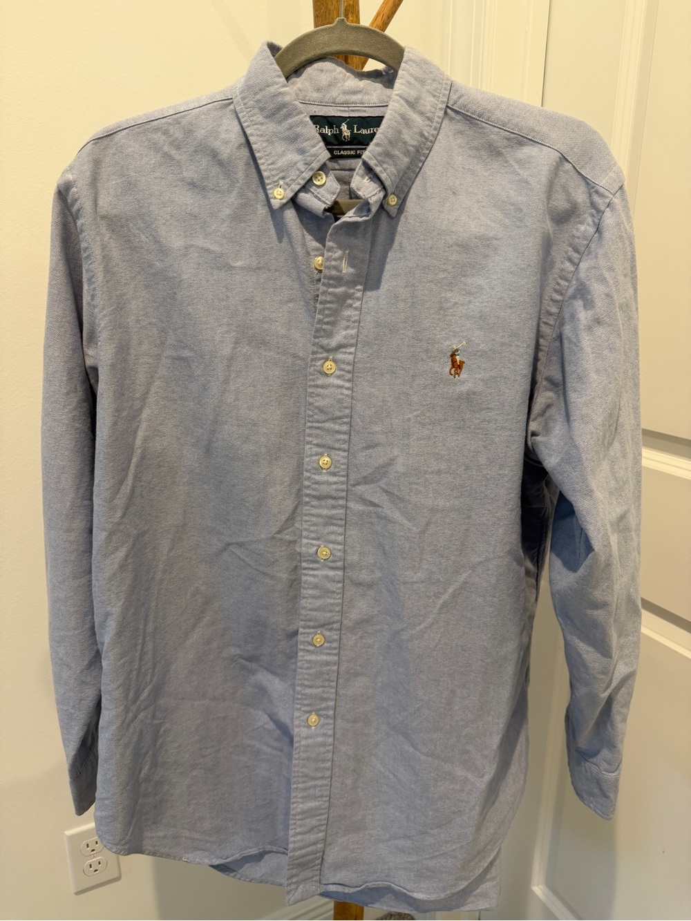 Ralph Lauren Light Blue Oxford Button-Down Shirt with Polo Pony
